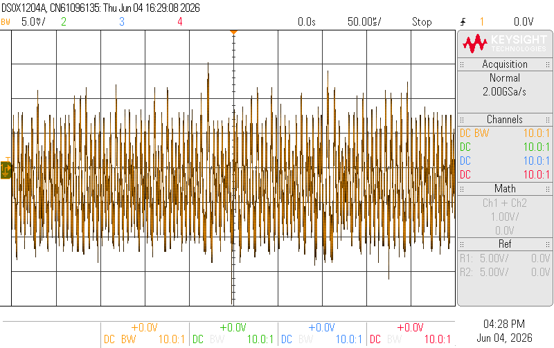 Audio output noise at faster time scale